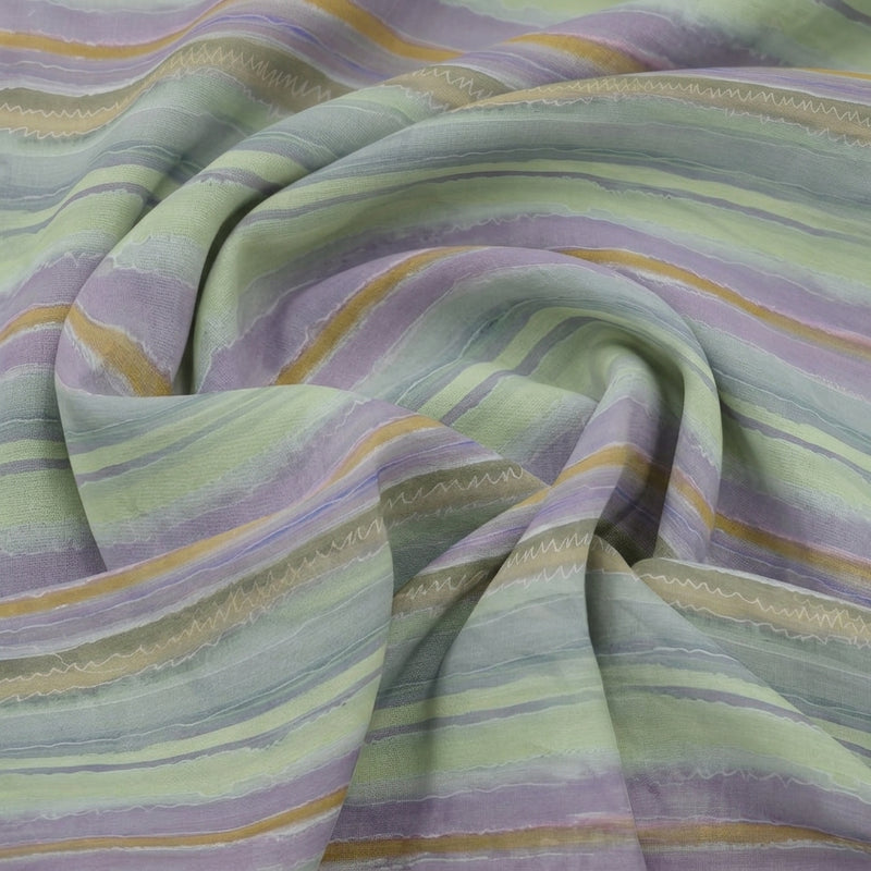 Multicolor Stripes Linen Fabric - EA4748 - EA4748 - Swirl