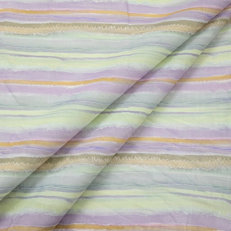 Multicolor Stripes Linen Fabric - EA4748 - EA4748 - Folds