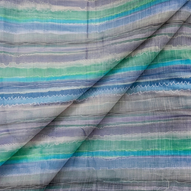 Multicolor Stripes Linen Fabric - EA4749 - EA4749 - Folds