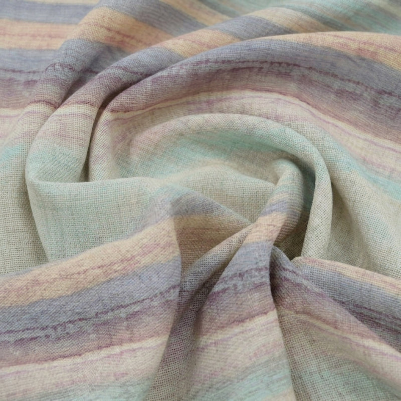 Multicolor Stripes Linen Fabric - EA4751 - EA4751 - Swirl