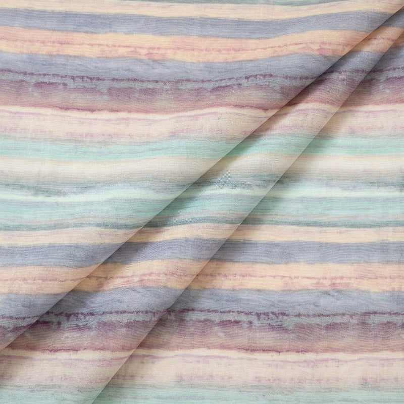 Multicolor Stripes Linen Fabric - EA4751 - EA4751 - Folds