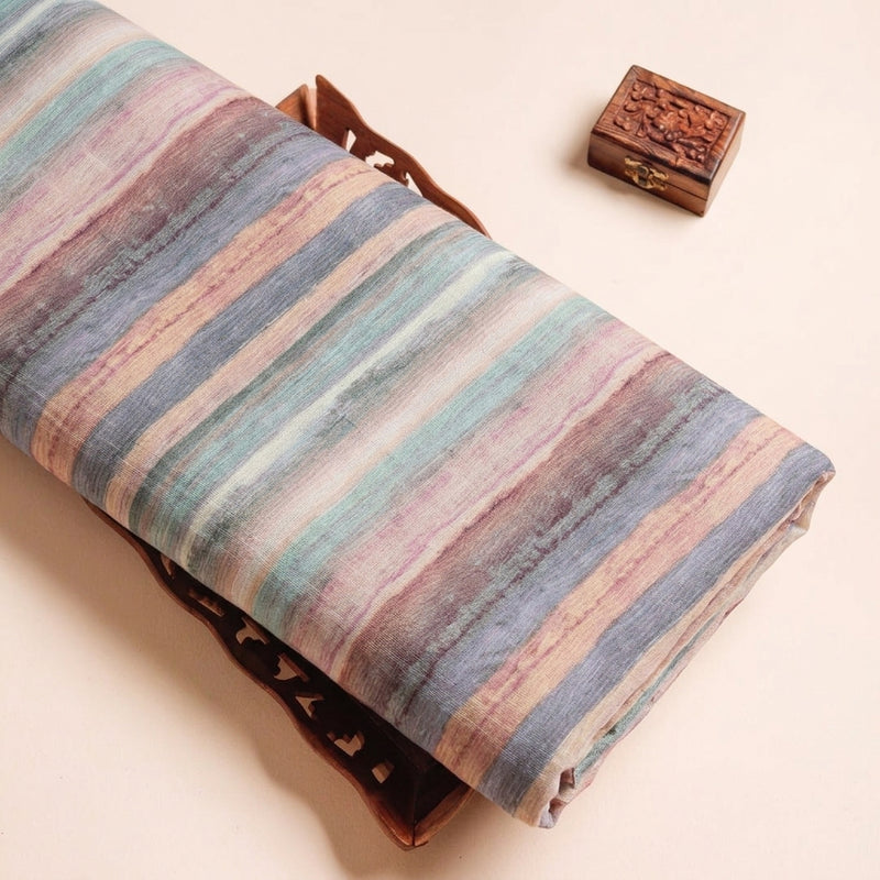 Multicolor Stripes Linen Fabric - EA4752 - EA4752 - Tray