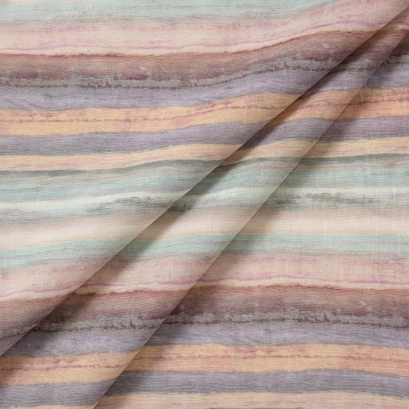 Multicolor Stripes Linen Fabric - EA4752 - EA4752 - Folds