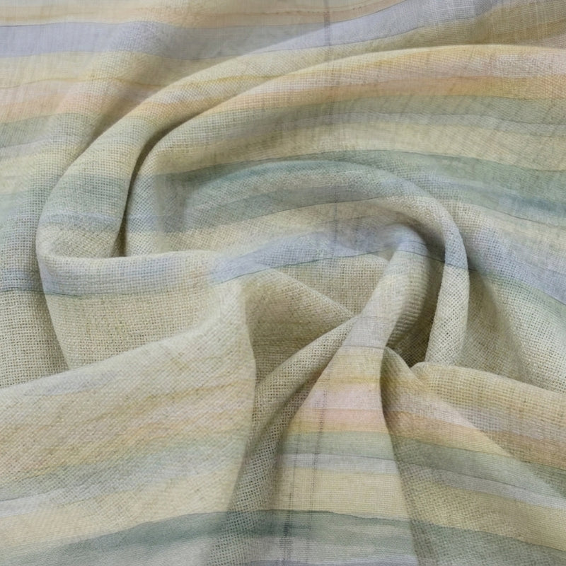 Multicolor Stripes Linen Fabric - EA4755 - EA4755 - Swirl