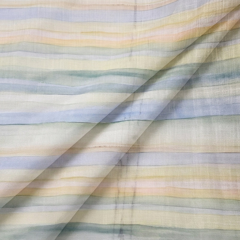 Multicolor Stripes Linen Fabric - EA4755 - EA4755 - Folds