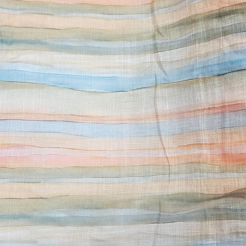 Multicolor Stripes Linen Fabric - EA4756 - EA4756 - Flat Fabric
