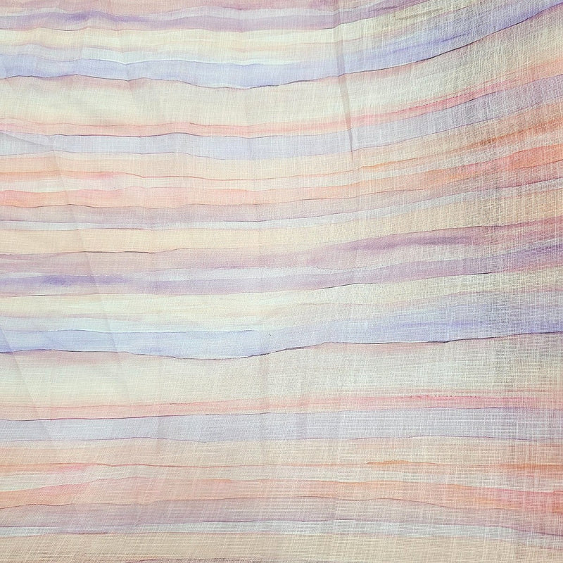 Multicolor Stripes Linen Fabric - EA4757 - EA4757 - Flat Fabric