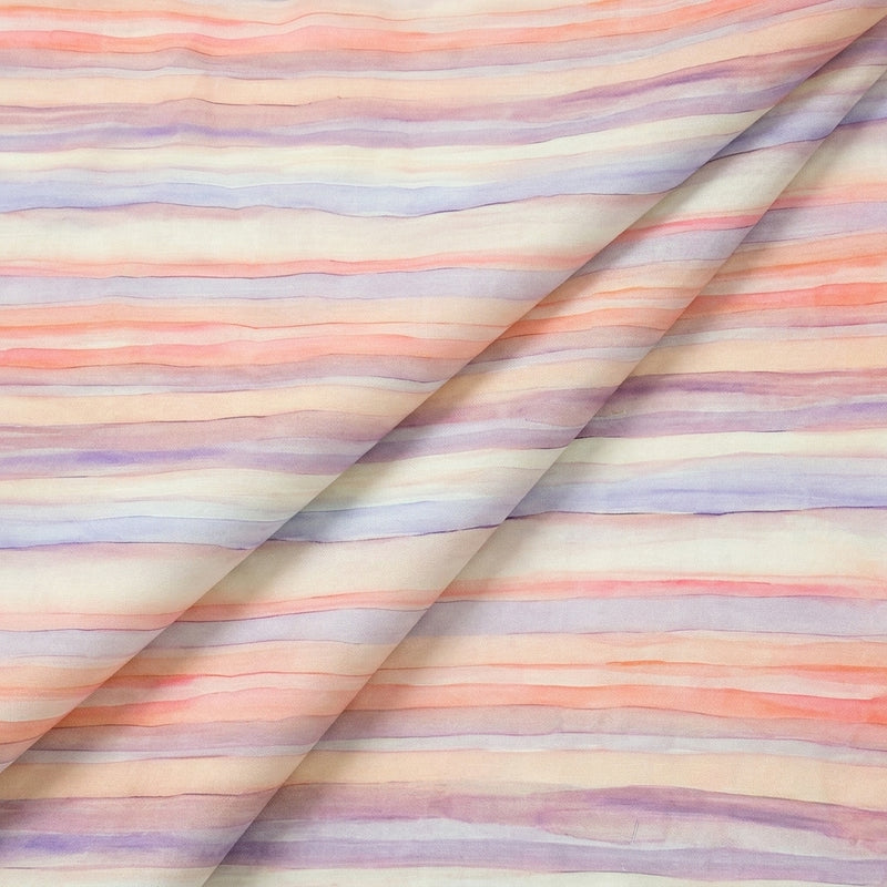 Multicolor Stripes Linen Fabric - EA4757 - EA4757 - Folds