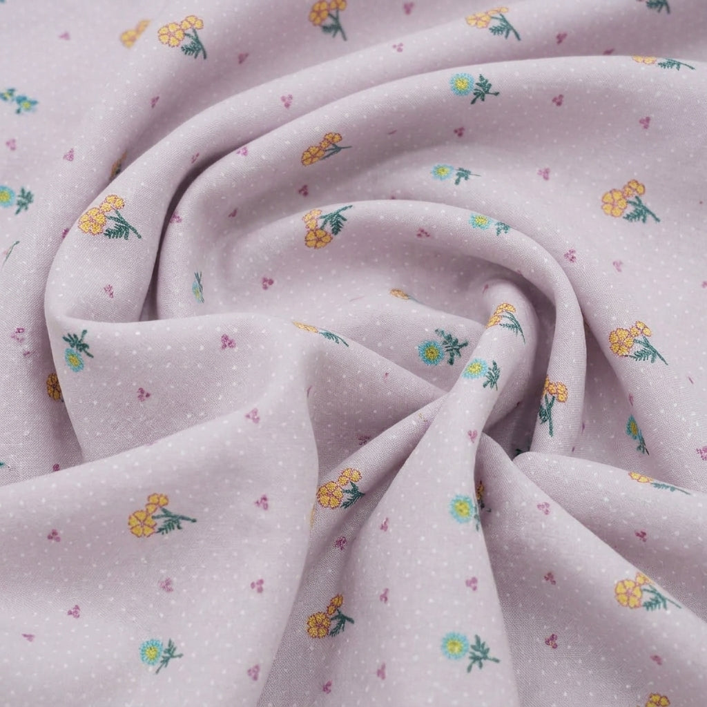 Floral Embroidery Cotton Fabric