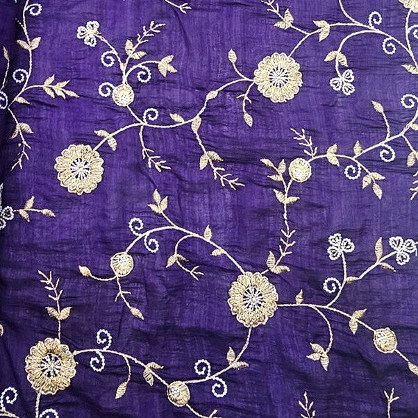 Floral Embroidery Tissue Fabric