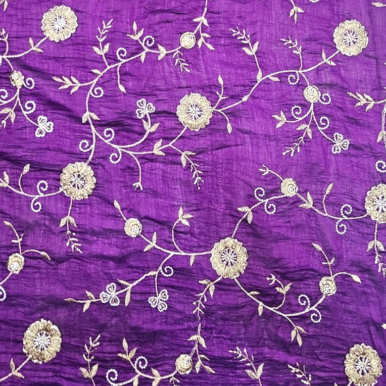 Floral Embroidery Tissue Fabric