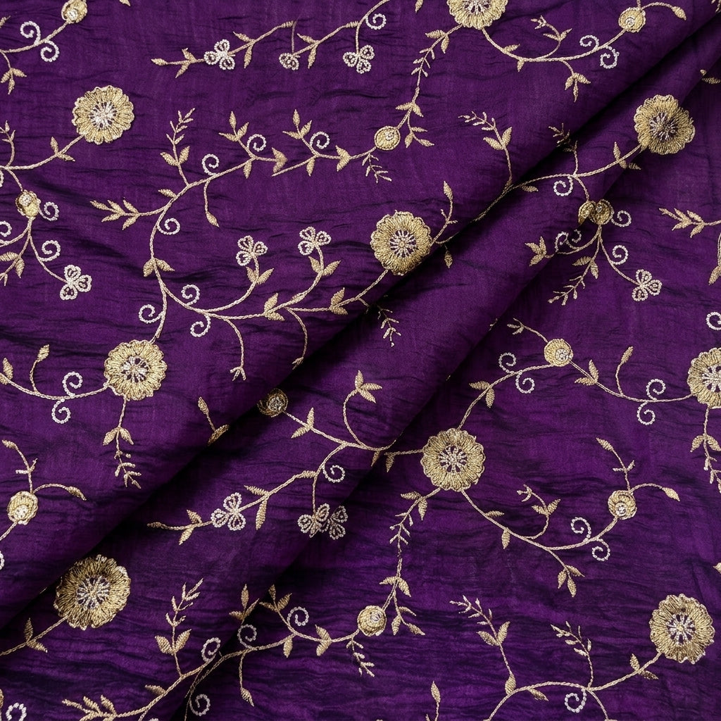 Floral Embroidery Tissue Fabric
