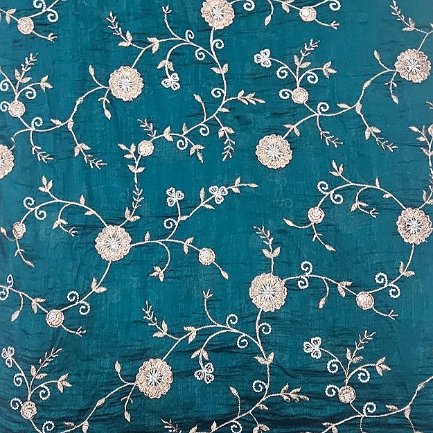 Floral Embroidery Tissue Fabric