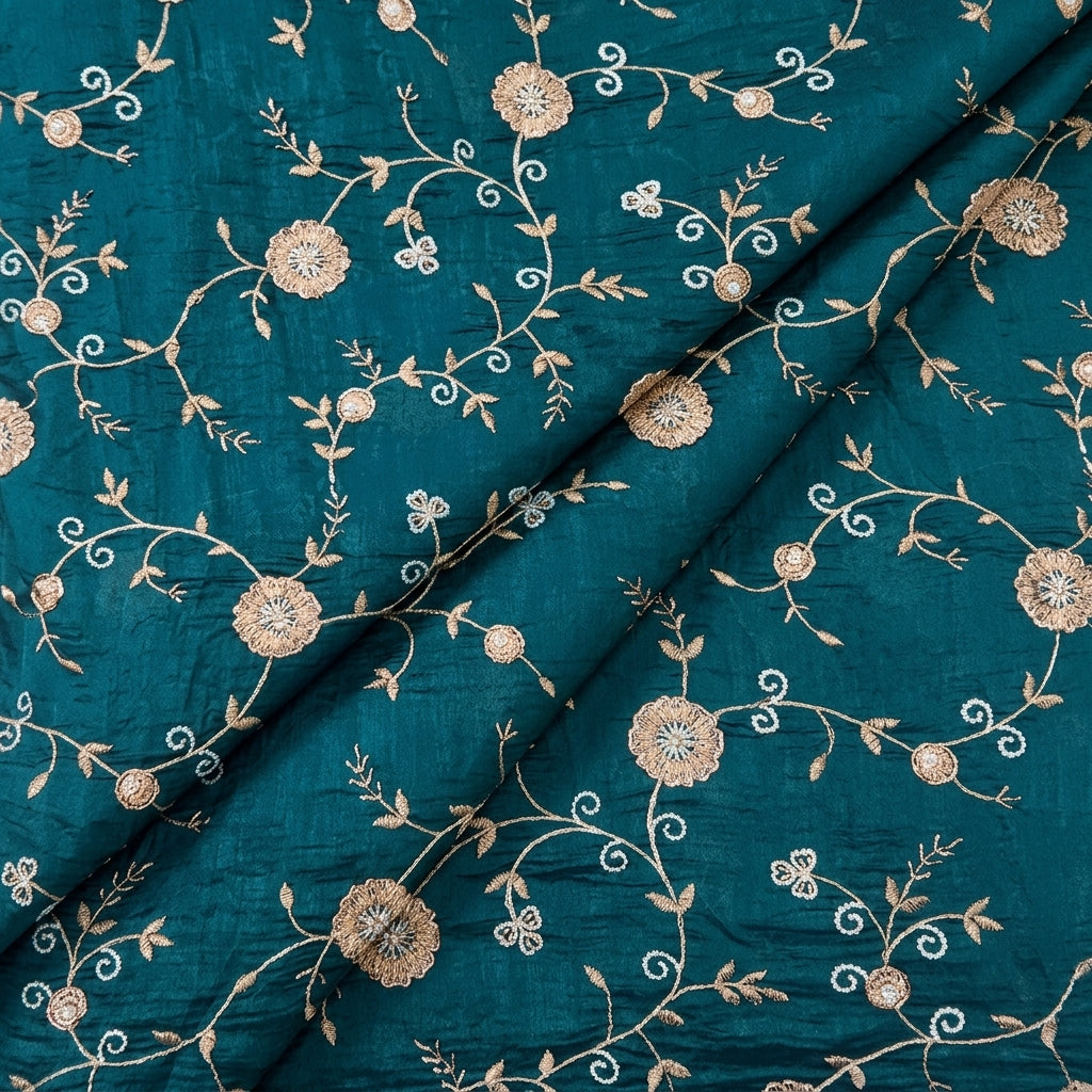 Floral Embroidery Tissue Fabric