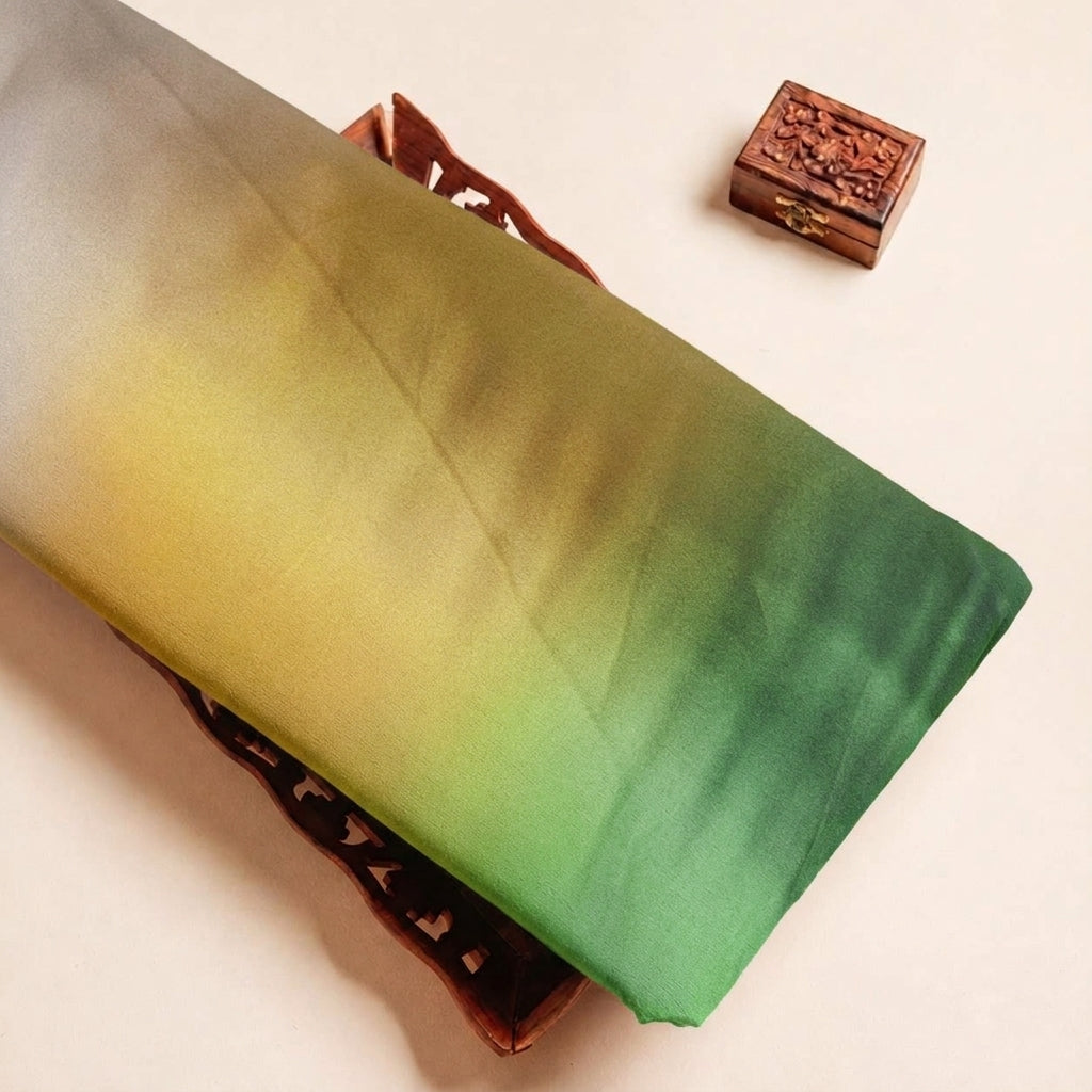 Folded Multicolor Two Toned Satin Fabric Highlighting and Texture