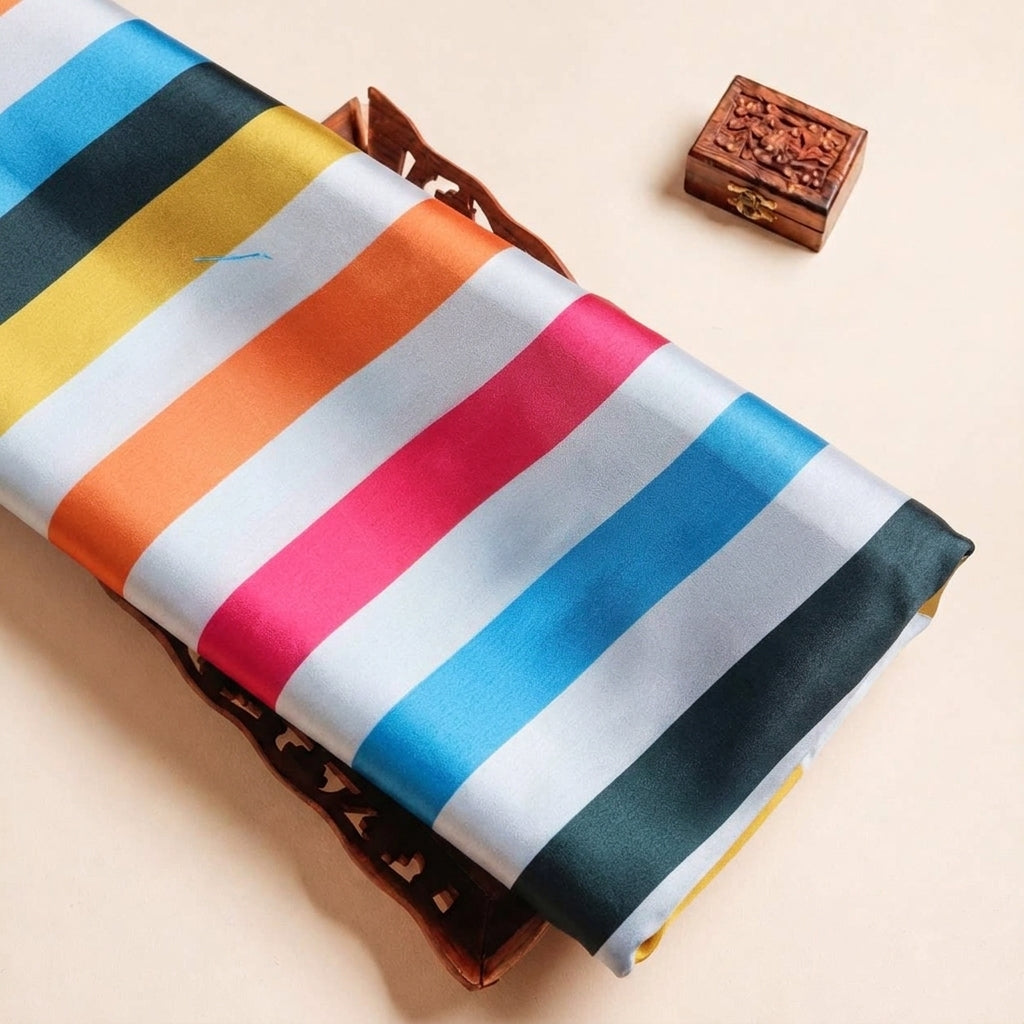 Multicolor Stripes Satin Fabric - EA4825 - EA4825 - tray_3