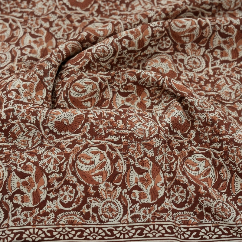 Kalamkari Cotton Fabric - EA4869 - Swirl