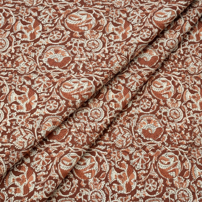 Kalamkari Cotton Fabric - EA4869 - Folds