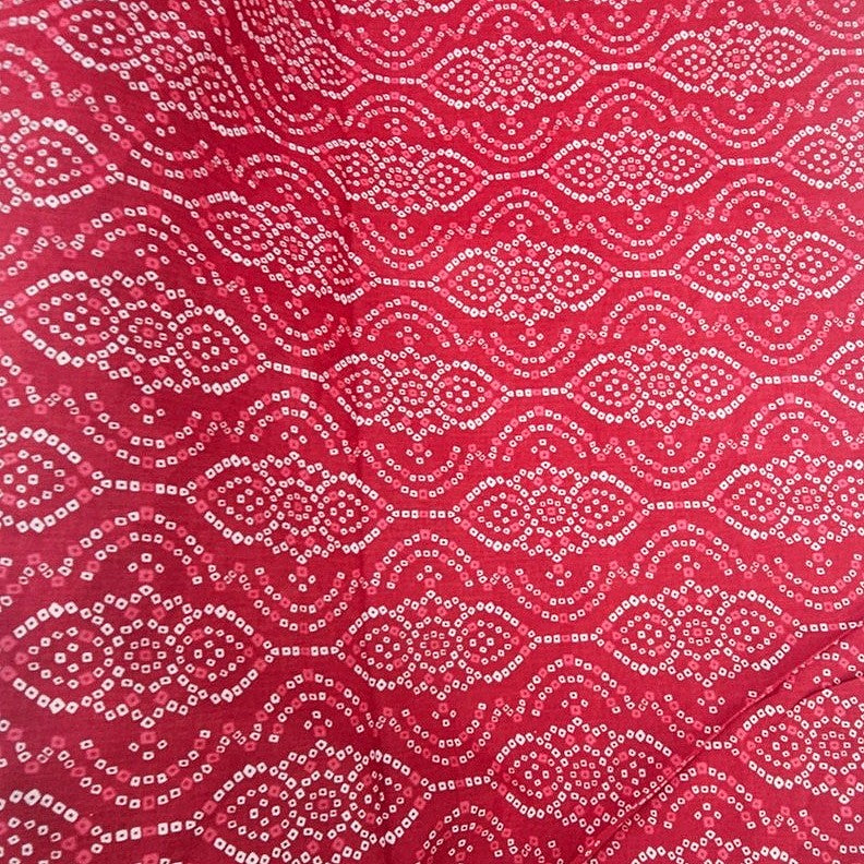 Pink Abstract Cotton Fabric - Flat_fabric