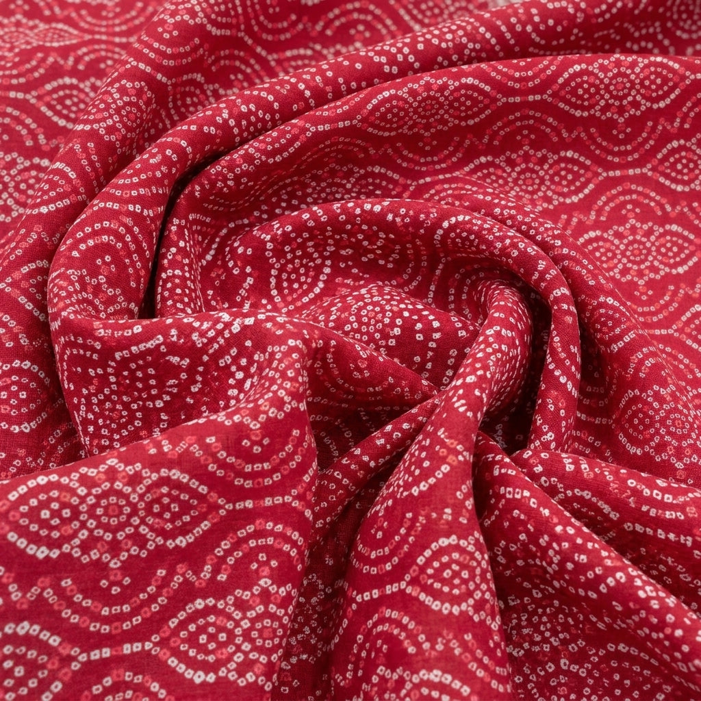 Pink Abstract Cotton Fabric - Swirl