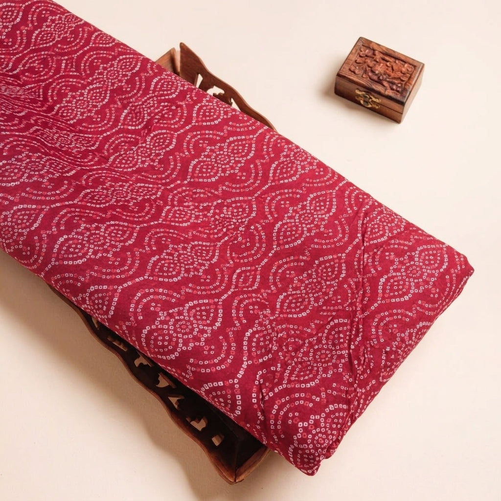 Pink Abstract Cotton Fabric - Tray