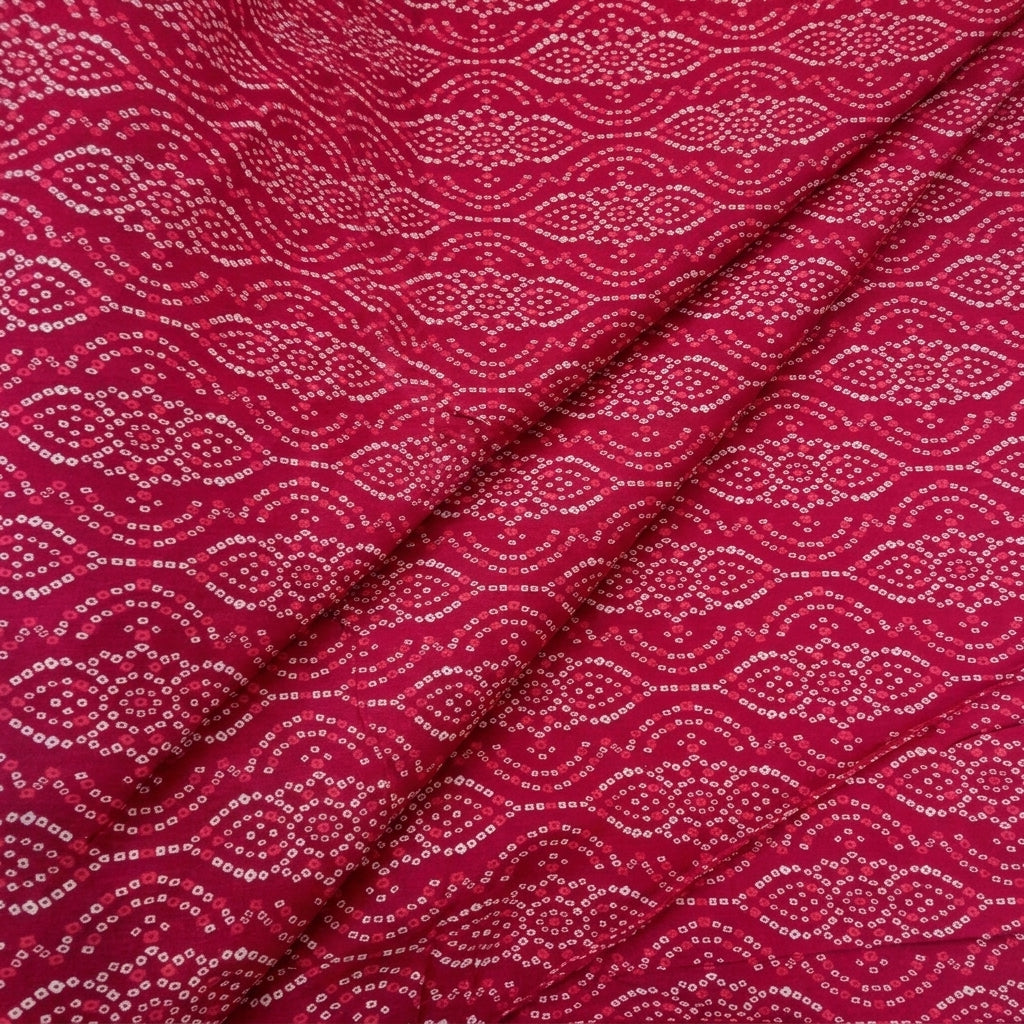 Pink Abstract Cotton Fabric - Folds