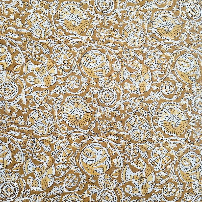 Kalamkari Cotton Fabric - EA4877 - Flat Fabric