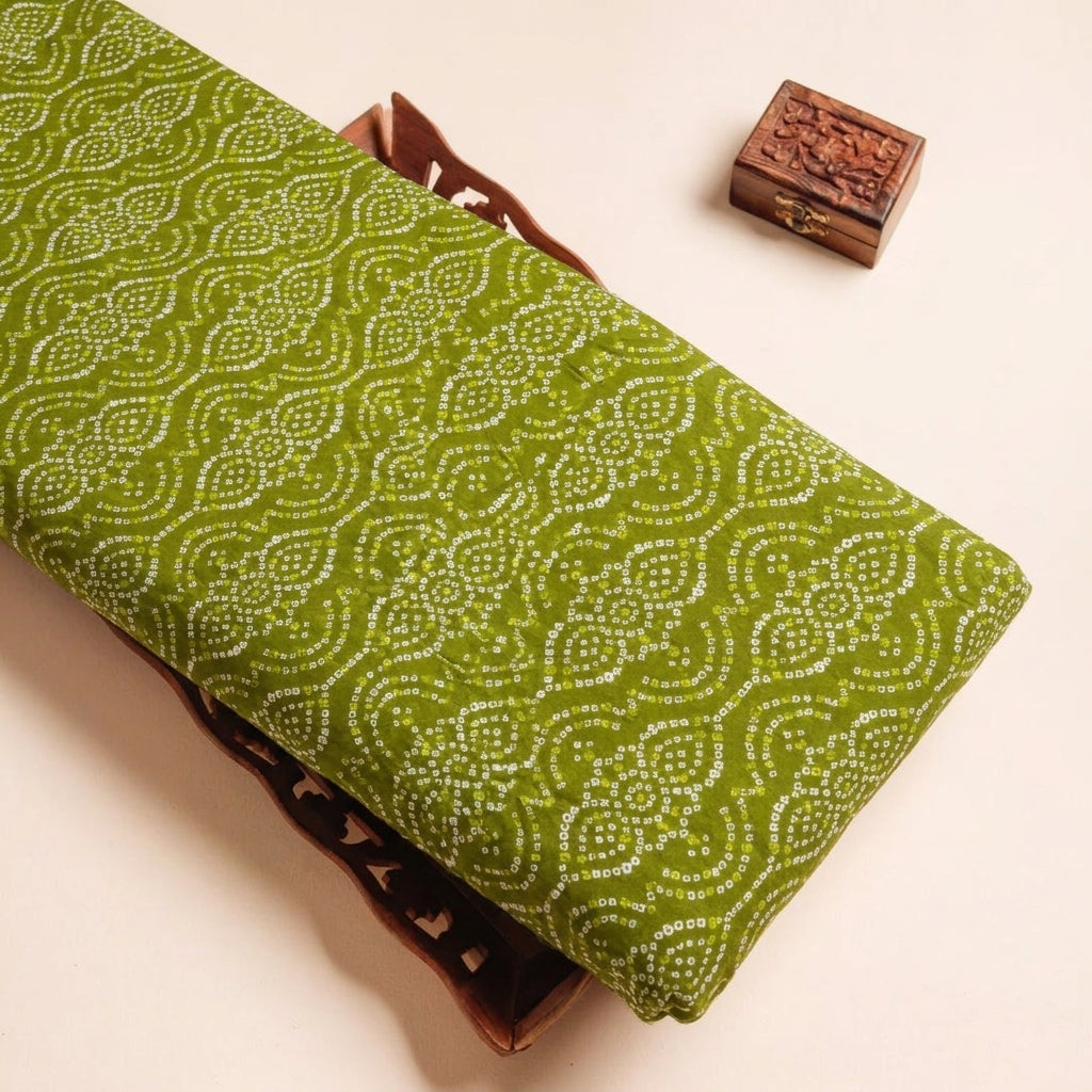 Green Abstract Cotton Fabric - Tray