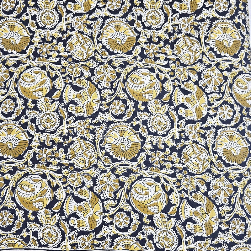 Kalamkari Cotton Fabric - EA4881 - Flat Fabric