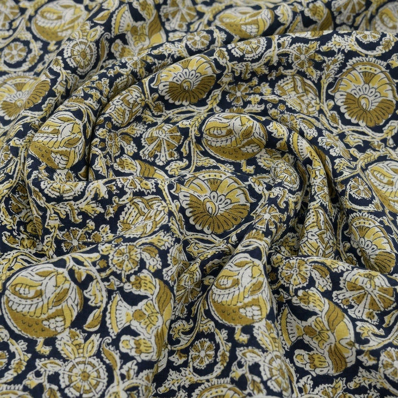 Kalamkari Cotton Fabric - EA4881 - Swirl