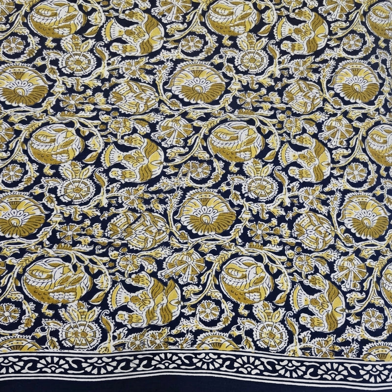 Kalamkari Cotton Fabric - EA4881 - Folds