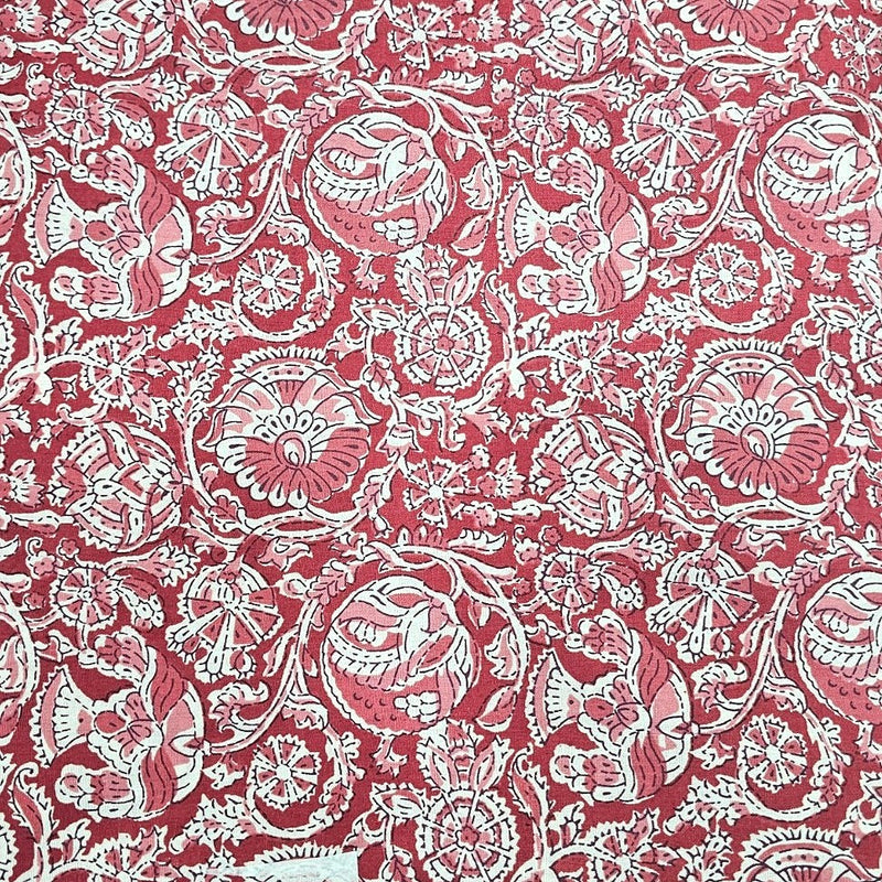 Kalamkari Cotton Fabric - EA4883 - Flat Fabric