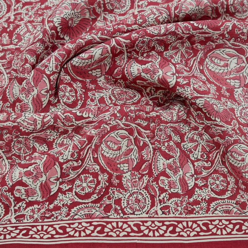 Kalamkari Cotton Fabric - EA4883 - Swirl