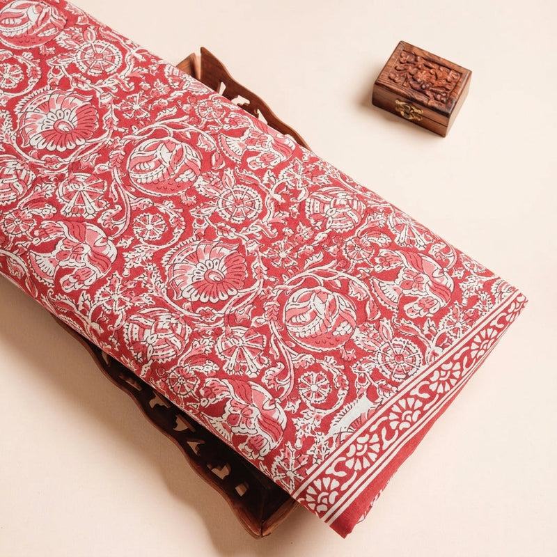 Kalamkari Cotton Fabric - EA4883 - Tray