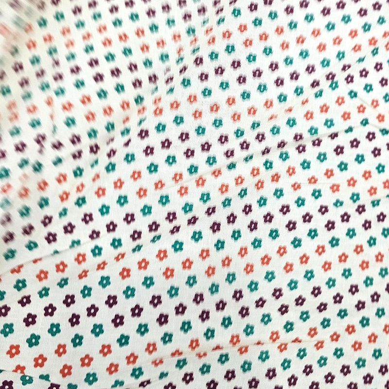 Floral Cotton Fabric - EA4884 - Flat Fabric