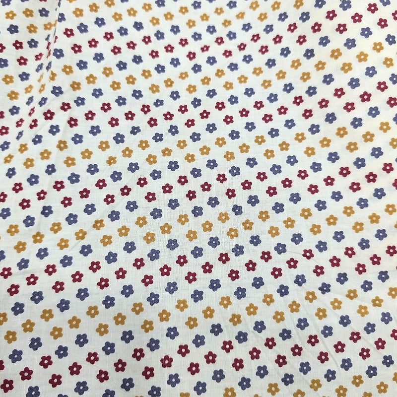 Floral Cotton Fabric - EA4887 - Flat Fabric