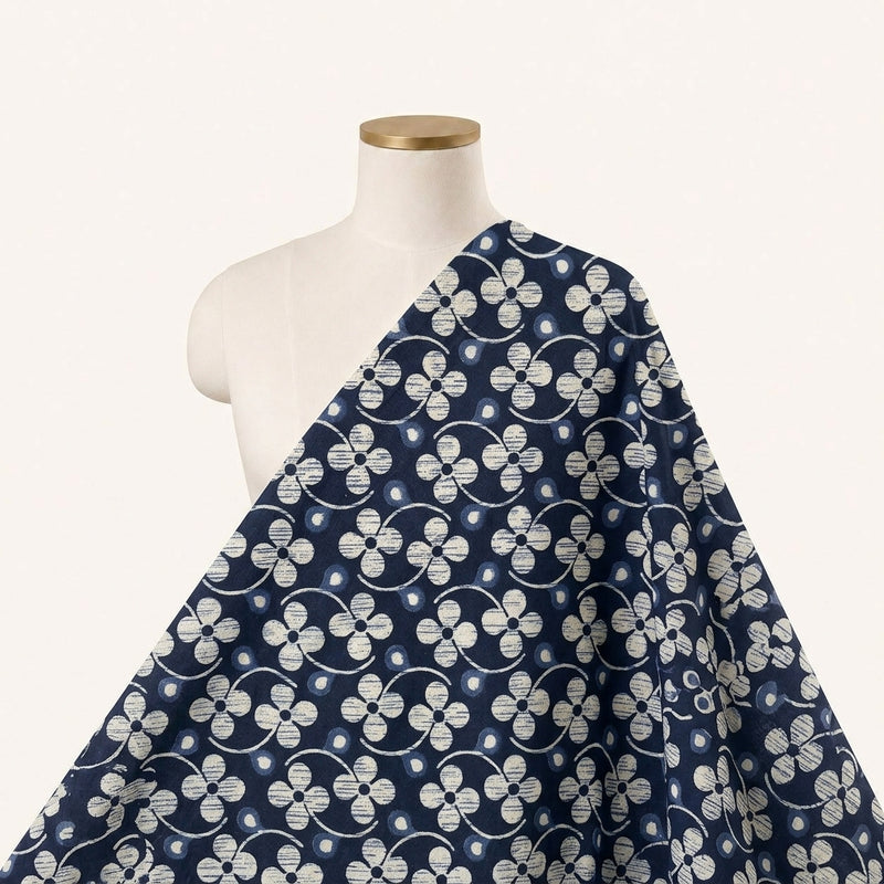 Floral Cotton Fabric - EA4890 - Saree Drape