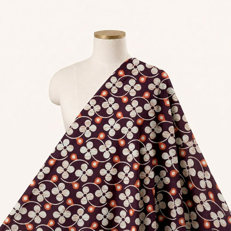Floral Cotton Fabric - EA4892 - Saree Drape