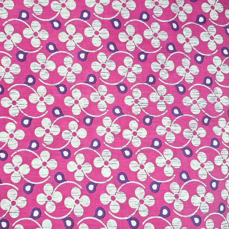 Floral Cotton Fabric - EA4893 - Flat Fabric