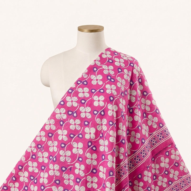 Floral Cotton Fabric - EA4893 - Saree Drape