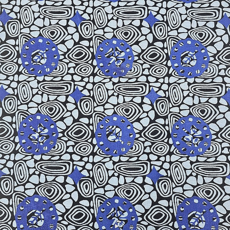 Floral Cotton Fabric - EA4895 - Flat Fabric