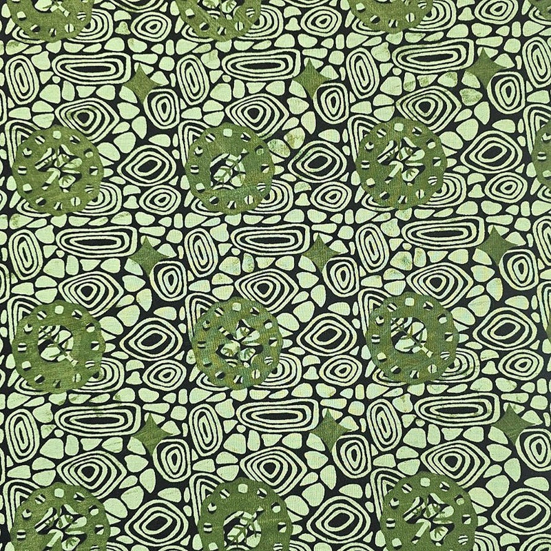 Floral Cotton Fabric - EA4897 - Flat Fabric