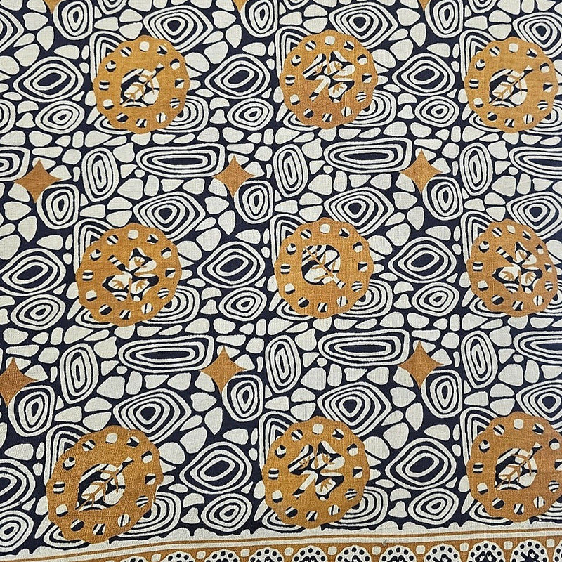 Floral Cotton Fabric - EA4898 - Flat Fabric