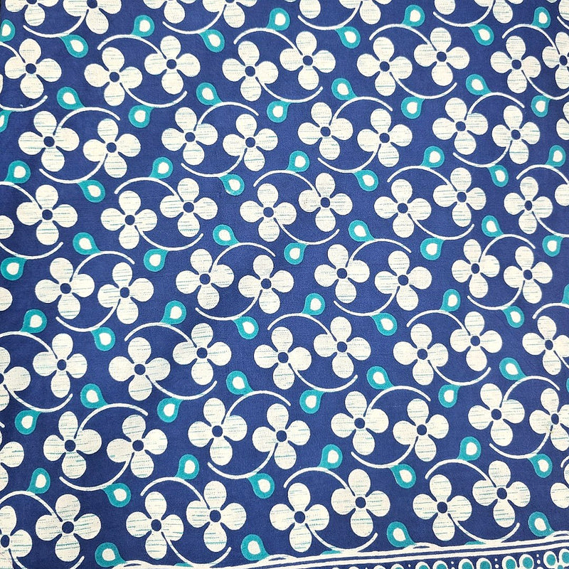 Floral Cotton Fabric - EA4907 - Flat Fabric
