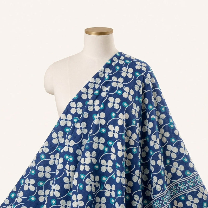 Floral Cotton Fabric - EA4907 - Saree Drape