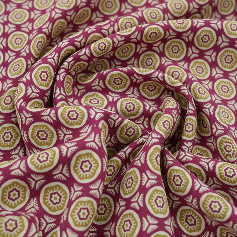 Ajrakh Cotton Fabric - EA4909 - Swirl