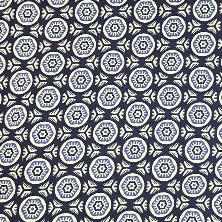 Ajrakh Cotton Fabric - EA4910 - Flat Fabric