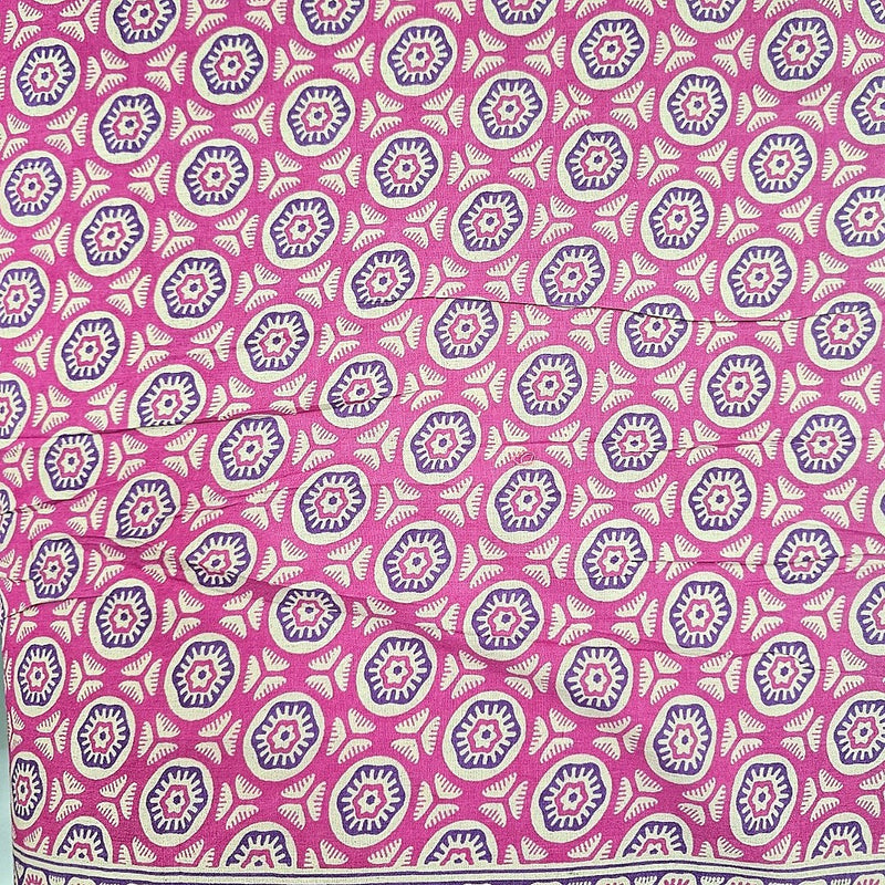 Ajrakh Cotton Fabric - EA4911 - Flat Fabric