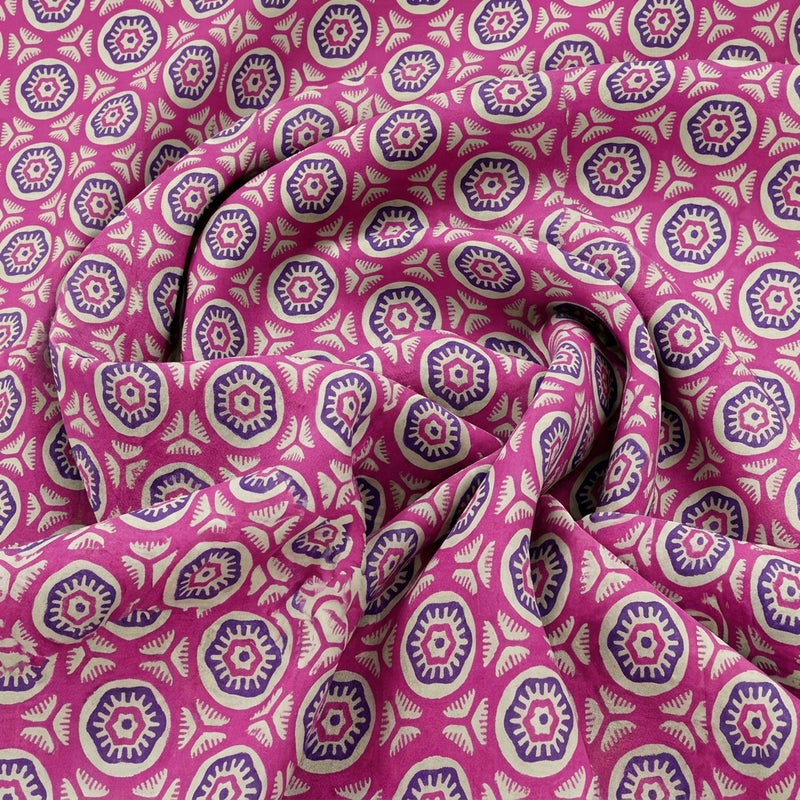 Ajrakh Cotton Fabric - EA4911 - Swirl