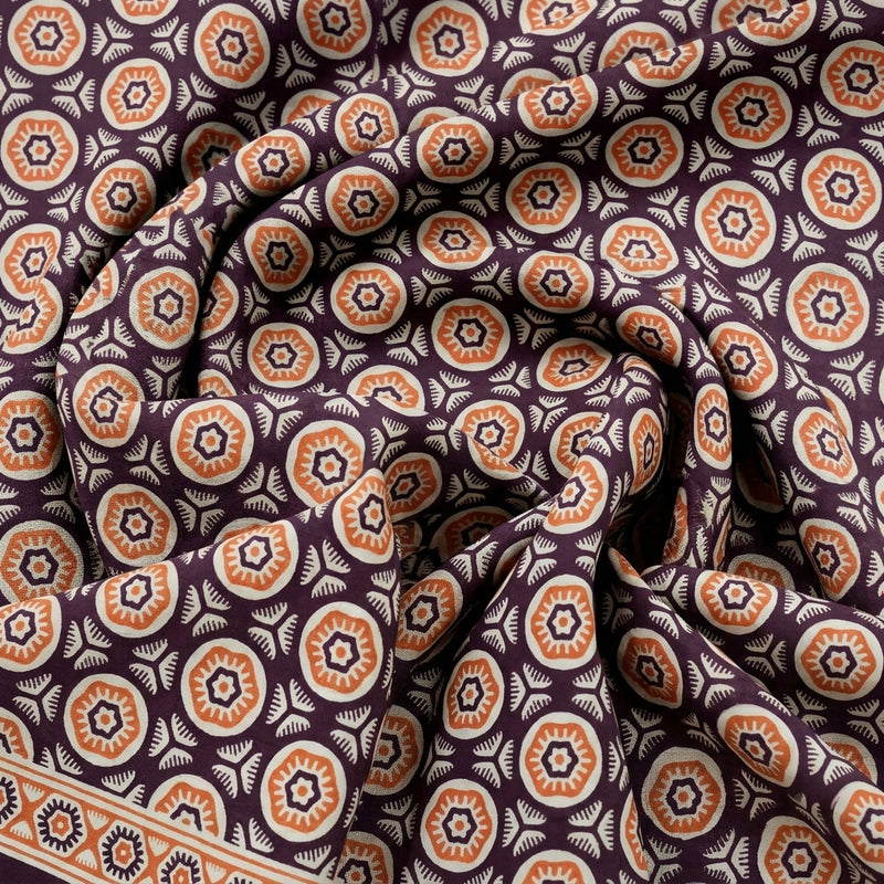 Ajrakh Cotton Fabric - EA4912 - Swirl